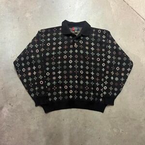 Vintage J.B. Buck Sport Wool Sweater Abstract 90s Pullover‎ size Large